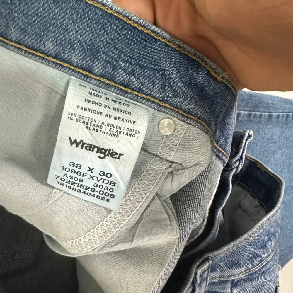 Wrangler Premium Quality‎ Mens Straight Leg Jeans Blue 38x30 1096FXVDB